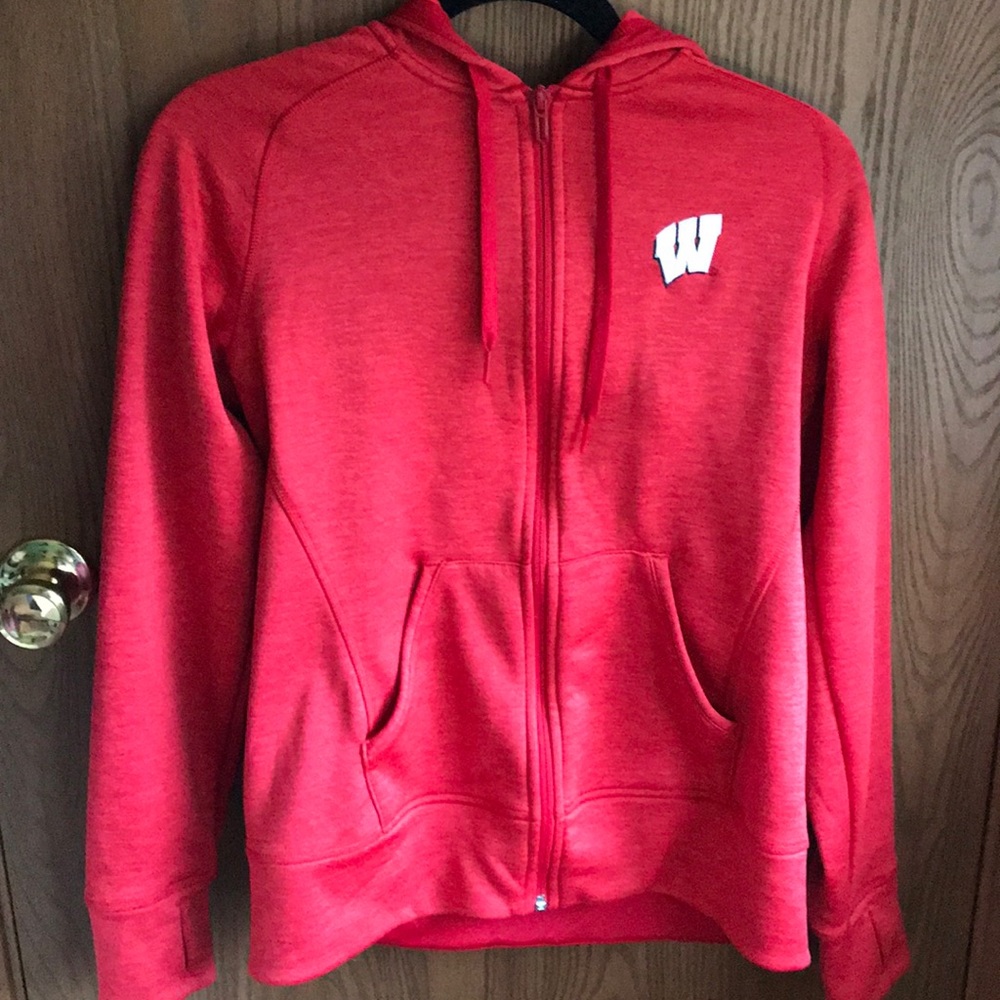 Wisconsin badgers adidas zip up hoodie